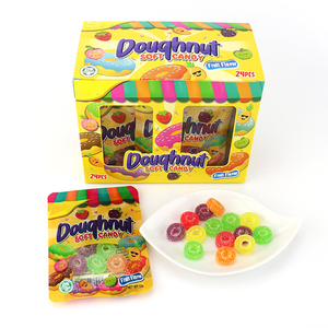 Halal recubierto <span class=keywords><strong>de</strong></span> <span class=keywords><strong>azúcar</strong></span> mini anillo <span class=keywords><strong>de</strong></span> donut en forma <span class=keywords><strong>de</strong></span> gelatina masticar caramelo <span class=keywords><strong>de</strong></span> goma suave - Product Image 2