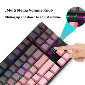 Tùy Chỉnh Tây Ban Nha Bố Trí Clavier Có Dây Bàn Phím Không Dây Có Thể Sạc Lại RGB Chơi Game Bàn Phím Cơ Khí Với Khối Lượng Núm Bên In - Product Image 4