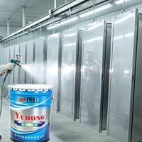 Vernis acrylique polyuréthane haute brillance Yuhong, résistant à la chaleur, à l'humidité et aux pulvérisations de sel, idéal pour les véhicules, les machines-outils et les finitions extérieures.