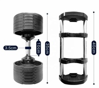 2022 poids libres en gros 20kg 32 kg 36kg ensemble d'haltères réglables de gymnastique avec support de support pour ensemble d'entraînement à domicile d'haltérophilie