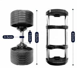 2022 Wholesale Free Weights 20kg 32 kg 36kg Gym Adjustable Dumbbells <strong>Set</strong> With Stand Rack <strong>for</strong> <strong>Weightlifting</strong> <strong>Home</strong> Training <strong>Set</strong> - Product Image 3