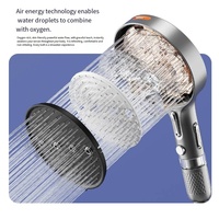 Pommeau de douche pluie en silicone pressurisé moderne pour le commerce extérieur, kits de douche à panneau large et à débit progressif pour toilettes d'hôtel