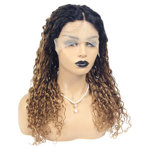 Pelucas de Cabello Humano Remy Indio Virgen de Alta Calidad con Cutícula Alineada, con Frente de Encaje, para Ombre 1B/27 Rubio Miel, Pre-arrancadas, Rizadas Profundas - Product Image 4