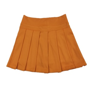 8,18 GLK0109 minifalda de verano para niños y niñas cómodo vestido informal transpirable en amarillo sólido naranja Yog - Product Image 1