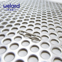 WELAND Tôle perforée en aluminium à mailles diamantées, perforation métallique micro-perforée, galvanisée, maille perforée de 1,5 mm