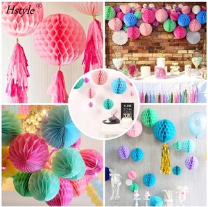 Quả Cầu Giấy Tổ Ong 6Inch Dùng Để Trang Trí Tiệc, Bộ 3 Quả Cầu Giấy Tổ Ong Màu Hồng Dùng Để Trang Trí Tiệc <span class=keywords><strong>SD006</strong></span> - Product Image 4