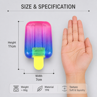 Jouet sensoriel anti-stress en silicone souple à montée lente, en forme de bâtonnet de glace ou de malt, très populaire sur TikTok