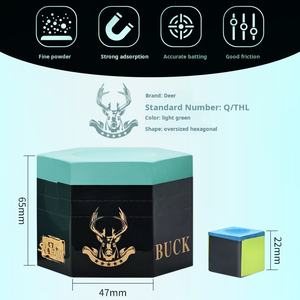 Mesa Pizarron De Billar Profesional Específico Verde Claro Pool Stick Chalk Gran Tamaño Hexagonal Billiard Snooker Cue Chalk - Product Image 2