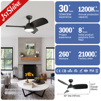 Ventilateur de plafond mobile 1stshine 42 pouces, nouveau modèle intérieur, moteur écologique, commande intelligente par application, pales réversibles, 6 vitesses, avec éclairage