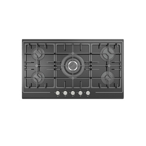 Morden Design Kitchen Appliances 5 Burner Electronic Ignition Gas Hob Stainless Steel Gas <b>Cooker</b> Tempered Glass Gas Stove - Product Image 3