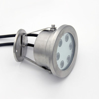 Projecteur LED subaquatique pour piscine, étanche IP68, 12V, à intensité variable, télécommande, extérieur, paysage, acier inoxydable, blanc chaud