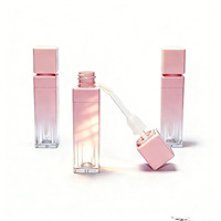 En stock : Flacons carrés vides pour gloss, pour la fabrication et le remplissage manuel de gloss et de rouge à lèvres, emballage cosmétique