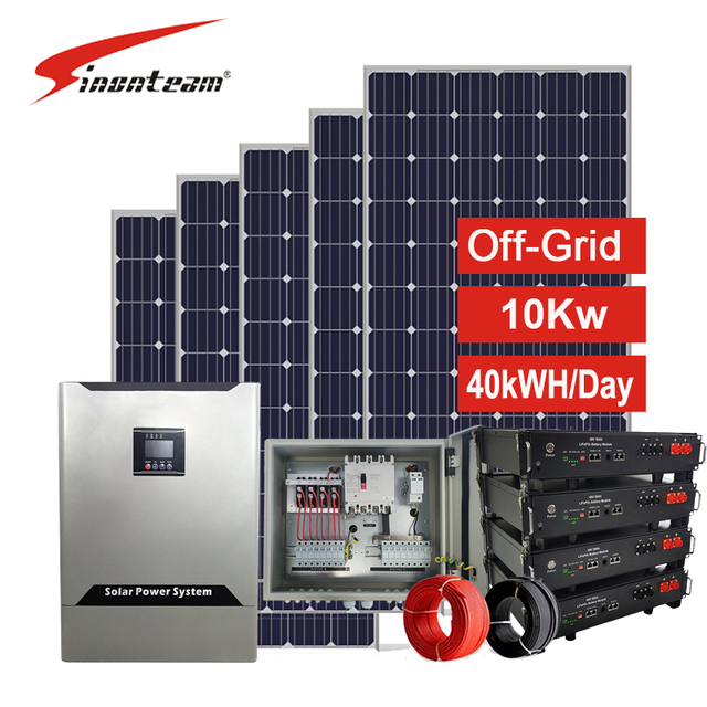Solar Power Popular Farm 10kw 10000 Watts Off Grid Solar System PV Panels Kit Easy Installation Complete Set 10kw Factory Price