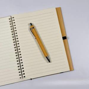 Graduation Gifts Recycled Bamboo Notebook with Ballpoint Pen - Custom Eco Diary for Students, Writing, Arts & Crafts - Product Image 4