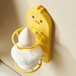 Nouvelle originalité mignon en plastique maquillage beauté <span class=keywords><strong>éponge</strong></span> mélangeur <span class=keywords><strong>porte</strong></span>-bouffée cosmétique tenture murale conception trois couches supports de rangement - Product Image 4