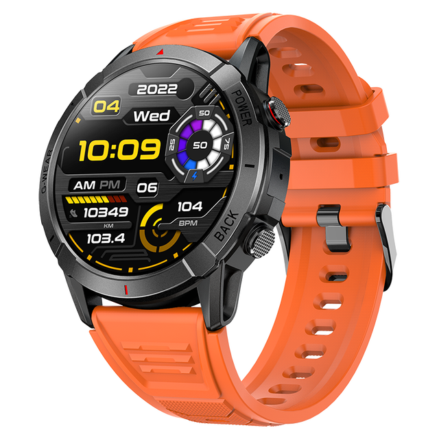 NX10 Smart Watch 1.43 AMOLED Display Blood Pressure Monitor 10 Days Usage Time G+F Touch Panel Silicone Strap