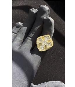 Luxury Iced Out Diamond Cross <b>Ring</b> for <b>Men</b> 925 Sterling <b>Silver</b> with Baguette Stones Long Life Quality Jewelry for Wedding Gift - Product Image 1