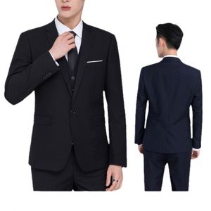 IStapromo ギフト メンズスーツ 2ピースセット アジアサイズ スーツコート+パンツ 韓国風 プロ仕様 結婚式 男性用衣装 - Product Image 2