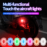 Nouvelle lumière d'avion télécommandée sans fil, lumière de navigation de drone, moto, voiture voyant d'avertissement clignotant universel à huit couleurs