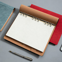 Carnet de notes A4 personnalisé OEM, 100 feuilles, à feuilles mobiles, en cuir thermochromique, avec fermeture magnétique, couleur unie nostalgique, pour le bureau