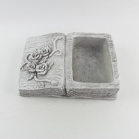 Pot de fleurs en ciment en forme de livre pour l'extérieur, idéal pour planter des cactus et des palmiers, avec des jardinières en béton en forme d'ange – Vente chaude