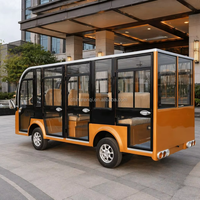 Bus électrique de tourisme Renqi 11 places, type fermé avec portes, véhicule de navettage électrique pour hôtels et complexes hôteliers