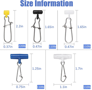 40 unidades/caja Deslizadores de Plomos de Pesca de Alta Resistencia con Conector de Cambio Rápido Duo-Lock para Pesca en Agua Salada, Surfcasting y Montajes para Bagre - Product Image 2