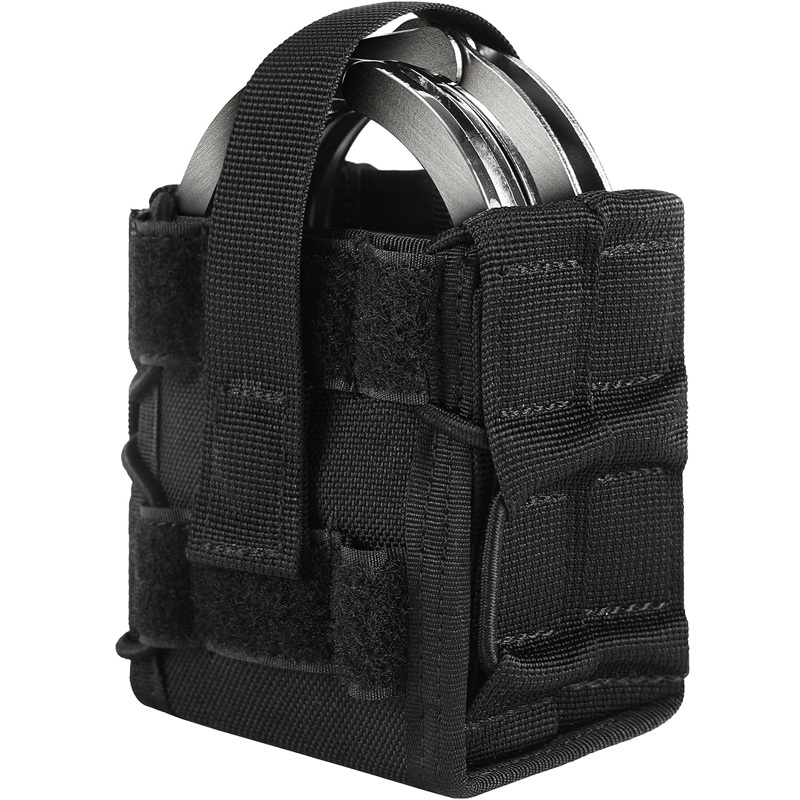 New 1000d Polymer Double Tactical Handcuffs Holster Multifunctional Professional Handcuffs Pouch In Stock