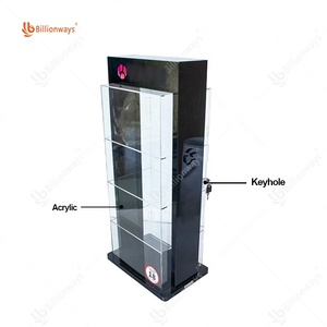 Tùy chỉnh Cửa Hàng Bán Lẻ Thuốc Lá hiển thị Acrylic thuốc lá Rack hiển thị với khóa dây đeo cửa - Product Image 4