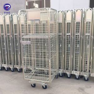 YST fabrika kaynağı endüstriyel lojistik katlanabilir çelik metal kargo depolama haddeleme kafes arabaları - Product Image 6
