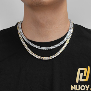 Personalized Hip Hop Jewelry 6mm Wide Double Rows Zircon Diamond Tennis Necklace Bling CZ <b>Iced</b> <b>Out</b> Tennis <b>Chain</b> for Women Men - Product Image 5