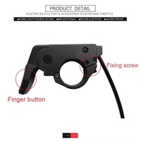 BJ Sepeda Listrik & Skuter Quick Thumb Throttle TT-009 Aksesoris Pegangan Tangan Kiri/Kanan Universal Hitam ABS+PC
