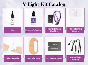 2024 Hot Selling V-Light Technology Hair Extension Machine Tools Kit Set With V Light Hair Extension Glue For Salon