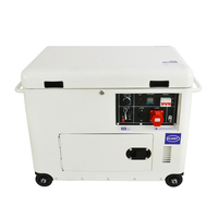 Groupe électrogène diesel silencieux 8KW 10KVA 195F à refroidissement par air, monocylindre, démarrage électrique, 4 temps, 50/60Hz, mini, pour alimentation de secours