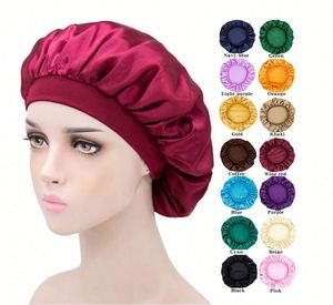 Bonnets de nuit en satin à large bande pour femmes et filles aux cheveux bouclés, couvre-chef pour cheveux naturels - Product Image 1