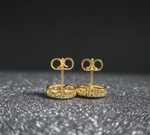 Modernos Pendientes de Diamantes de Corte Brillante Cultivados en Laboratorio, Plata 925 y Oro, Joyería Elegante y Vanguardista para Mujer, Glamour Sofisticado - Product Image 2
