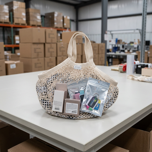 Sacs en filet personnalisés en gros, OEM, réutilisables et respirants pour l'emballage professionnel - Product Image 1