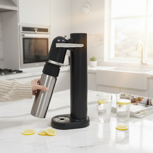 Upgrade Plastic Body With <b>750ml</b> Stainless Steel Water <b>Bottle</b> Soda Maker Physical Press Drive Manual Operation Without Battery or - Product Image 3