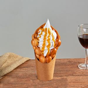 Modèle de décoration de présentation de nourriture factice : Crème glacée, Gaufre aux œufs, Gaufre soufflée, Gaufre bulle d'œuf, Eggettes - Product Image 4