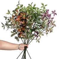 Feuilles artificielles Wandering Jew, fausses plantes vertes, tiges pour plantes à feuillage décoratif