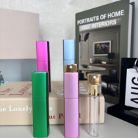Atomiseur de parfum carré en métal rechargeable, flacon pulvérisateur de voyage, conteneur de parfum portable 5ml 8ml 10ml 15ml 20ml