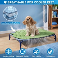 Tapis rafraîchissant pour chien en forme de feuille, réversible, toutes saisons, couverture unie en nylon et polyester Qmax, polaire douce et chaude, lavable à la main, pour chats et petits chiens