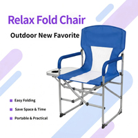 Fauteuil de camping pliant surdimensionné avec table d'appoint, en tissu Oxford moderne, multifonctionnel pour pêche, pique-nique, parc