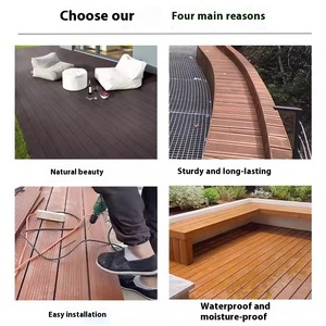 Bền Tùy Chỉnh Chống Ăn Mòn Sâu Carbon Tre Sàn Nặng Ngoài Trời Boardwalk Vườn Dễ Dàng Cài Đặt-New Tre Sàn - Product Image 5