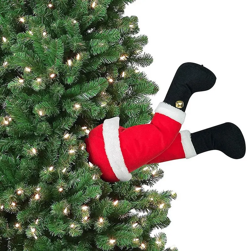 Kerstboomversiering Kerstman Benen Pluche Kerstman Elf Been Deur Decor Kerstboom Thuis Opknoping Ornamenten