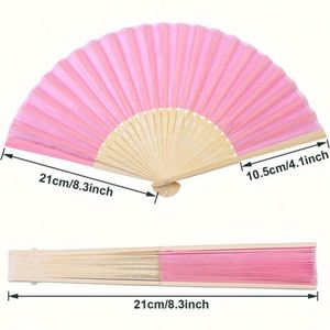 Abanicos de Bambú Marrón con Decoración Pintada y Tallada con Arte Folclórico, Elegantes para Deportes, Hogar, Fiestas, Negocios, Promociones y Regalos - Product Image 2