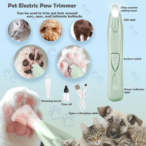 Limpiador de patas de perro, Kit de limpieza de patas de mascotas, Toalla de microfibra espumosa sin agua, bálsamo para pies, recortador de patas eléctrico inalámbrico, cortaúñas para mascotas - Product Image 2