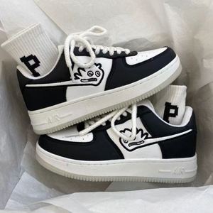 Baskets blanches Monster Printemps-Été 2026, style Ulzzang, chaussures de sport décontractées à semelle épaisse pour femmes, style universitaire - Product Image 6