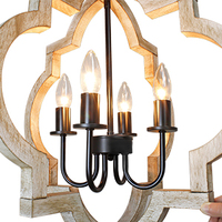 Lustre Orb de style ferme Pendentif rustique à 4 lumières pour entrée de salle à manger-Pendentif en fer blanc chaud suspendu