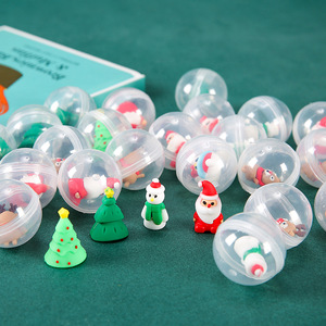 32mm Transparent Christmas Twisted <strong>Egg</strong> Toy Capsule Round Ball Surprise <strong>Eggs</strong> With Mini Christmas Toys - Product Image 4